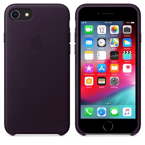 APPLE Custodia in pelle per iPhone 8 / 7 - Melanzana APPLE Custodia in pelle per iPhone 8 / 7 - Melanzana